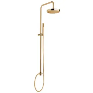 Nicolazzi Doccia Душевая стойка с верхним душем &Oslash; 20см, с переключателем и ручным душем, цвет: золото 24к