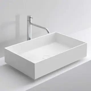 NOORTH milldue edition Раковина 63х38х12.2 см, без отв., накладная, цвет: белый