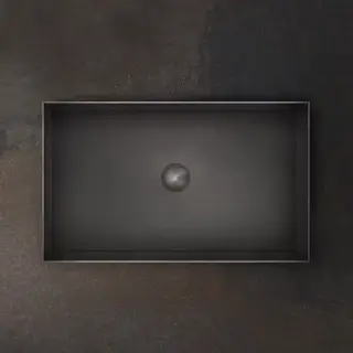 Gessi 316 Раковина 60x35 см, без отв., для установки на столешницу, без перелива, нержавеющая сталь, цвет: Black Metal Brushed PVD