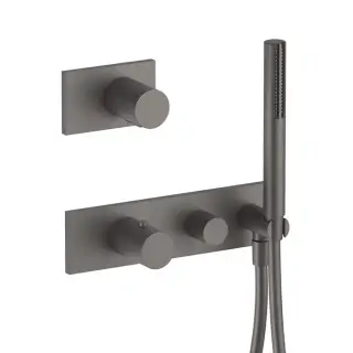 Fantini Milano Встраиваемый смеситель для душа, термостатический, цвет: Matt Gun Metal PVD