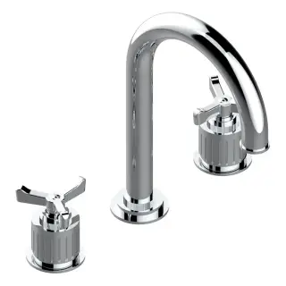 THG Hamptons Смеситель для раковины, 3 отв., цвет: хром