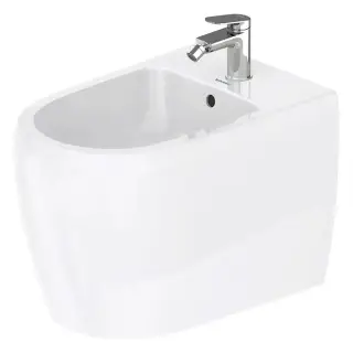 Duravit Qatego Биде напольное 39х60х40см., 1 отв., Wei&szlig; Hochglanz, цвет: белый
