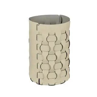 ADJ Корзина для мусора Dubai, D22xH35 см., цвет: панна котта/белый