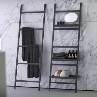 Knief Rails Лестница-вешалка с полками 60х36х180см, цвет: черный матовый