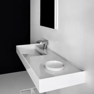 Laufen Kartell Раковина 120х46х12 см, 1 отв., без перелива, цвет: белый