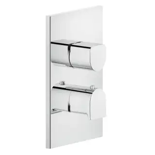 Gessi Rilievo Встраиваемый смеситель для душа, термостатический, на 3 источника, внешняя часть, цвет: хром