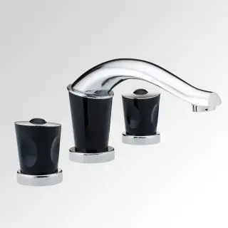 THG Bagatelle pierre noire Смеситель для раковины, 3 отв., цвет: хром