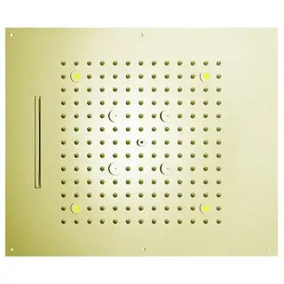 BOSSINI DREAM/3 Верхний душ 570x470 мм, 3 режима (дождь, каскад, туман) с 4 LED RGB, блок питания/управления, Cromoterapia, цвет: сатинированное золото