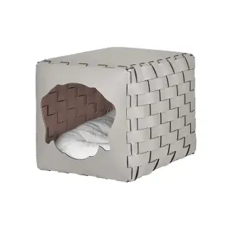 ADJ Домик для питомца Dog, 35x40xH35 см., цвет: устричный/пепельная роза