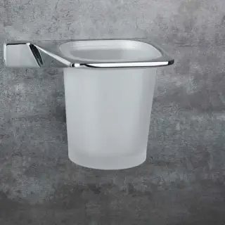 Colombo Alize Стакан подвесной, DX, цвет: хром/матовое стекло