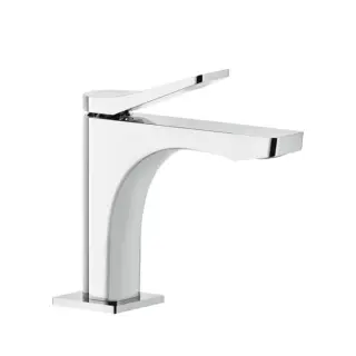 Gessi Rilievo Смеситель для раковины на 1 отв. без донного клапана h=153мм, излив 126мм , цвет: хром