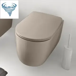 Kerasan Nolita Унитаз безободковый подвесной 55х35 см, Tornado, с креплениями WB9N, цвет: Коричневый орех