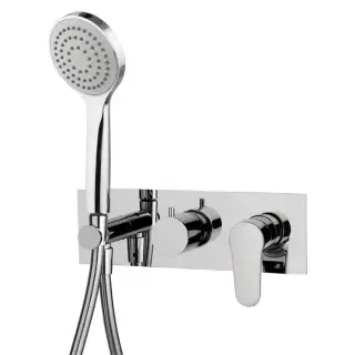 Fima Carlo Frattini Serie 22 Смеситель для душа, встраиваемый, на 2 источника с ручным душем, цвет: хром