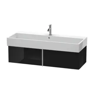 Duravit VA Тумба подвесная, 118.4x43.1х29.8см., с раковиной и 1 выдв. ящиком, цвет: черный глянцевый