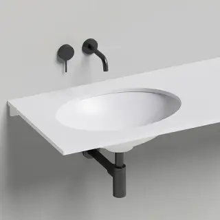 Salini Marea 11 Раковина врезная снизу 55х40х13.5см., без отв., без перелива, мат-л: S-Sense, цвет: белый