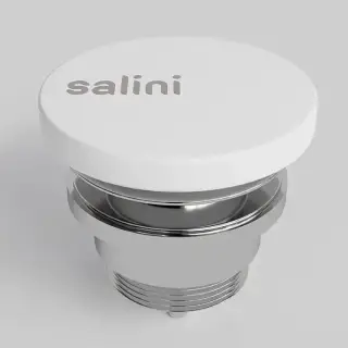 Salini D604 Донный клапан для раковины, фиксированный, S-Stone, цвет: белый матовый