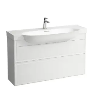 Laufen New Classic Тумба с раковиной, 117.5x31.5x67.5см, 2 ящика, подвесная, цвет: белый глянцевый