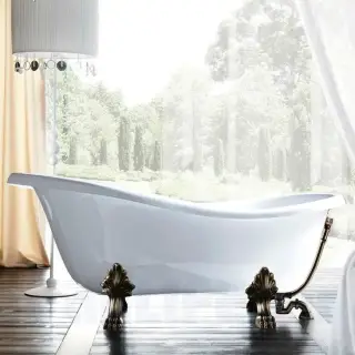 Gruppo Treesse Epoca Ванна из композита 170х80хh72/60 см в комплекте: ножки (4 шт.), слив-перелив, цвет: белый/бронза