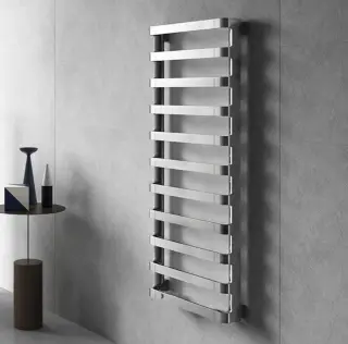 Irsap Step_E Полотенцесушитель электрический 50x125.5x10.7см,(11 плоских трубок), мощность:450 ватт цвет: хром  Дизайн Antonio Citterio