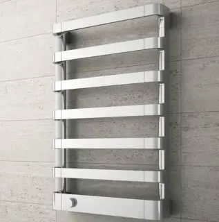 Irsap Step_E Полотенцесушитель электрический 50x77.5x10.7см ( 7плоск.трубок), мощность:250 ватт, с электр/термостатом. цвет: хром  Дизайн Antonio Citterio