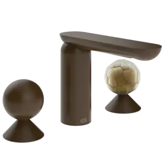 Смеситель для раковины Gessi Perle 74045#845 цвет-темная бронза/муранское стекло Battuto