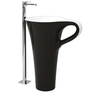 Раковина Art Ceram CUP OSL004.01;50 белый/снаружи черный