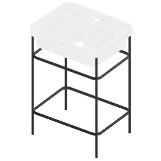 Консоль для ванной комнаты Art Ceram FUORI SCALA ACA056.17 nero matt