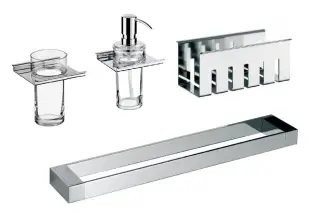 Аксессуар для ванной EMCO Emco liaison 1766 001 46 + 1721 001 31 + 1720 001 30 + 1745 001 31 хром / стекло прозрачное