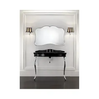 Консоль для ванной комнаты Devon&Devon Colette Consolle DECOLETTENE3FGCR ножки - хром, структура - черная керамика