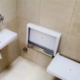 Сиденье для ванной Effe MINI HA 65 00 0001 структура - сталь нержавеющая /термостойкая смола, цвет - белый