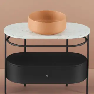 Консоль для ванной комнаты Art Ceram FLAIR 4.0 ACA068.17 черный матовый