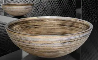 Раковина Glass Design GRAFFITI44BS стекло, цвет - цвет - черный/серебро/слоновая кость