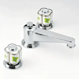 Смеситель для раковины THG Capucine A7E.A02.151M хром / зеленый