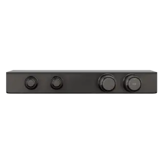 Термостат Gessi HI-FI ECLECTIC 65252#707 Black Metal Brushed PVD, полочка-черное стекло