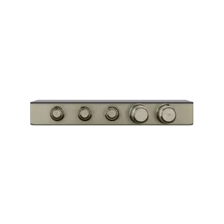 Термостат Gessi HI-FI ECLECTIC 65254#149 FINOX BRUSHED NICKEL, полочка-черное стекло