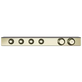 Термостат Gessi HI-FI ECLECTIC 65256#710 латунь PVD, полочка-черное стекло