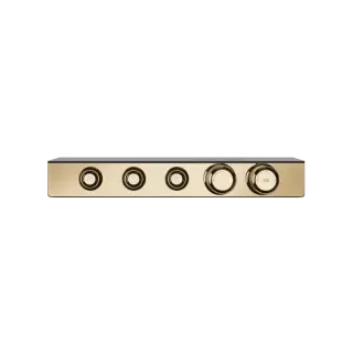 Термостат Gessi HI-FI ECLECTIC 65254#735 Warm Bronze PVD, полочка-черное стекло