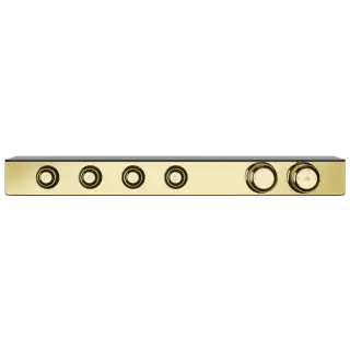 Термостат Gessi HI-FI ECLECTIC 65256#246 золото PVD, полочка-черное стекло