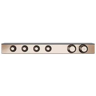 Термостат Gessi HI-FI ECLECTIC 65256#030 Медный PVD, полочка-черное стекло
