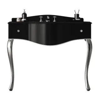 База под раковину Devon&Devon Audrey AUDREY C ножки хром, столешница черный бельгийский мрамор