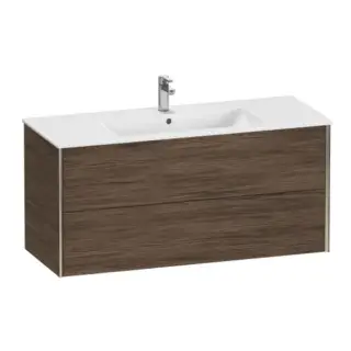 База под раковину Duravit XViu XV41280B121 Walnut Dark-21/рама champagne матовый-B1