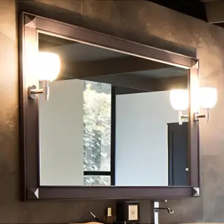 Зеркало для ванной Arbi AUGUSTO S343 (LN ) + V021*2 дерево, окрашеное в матовый лак col. creta