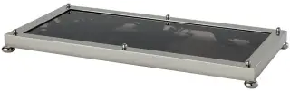 Поднос предметный 31*16 Obsidienne lisse/POLISHED CHROME