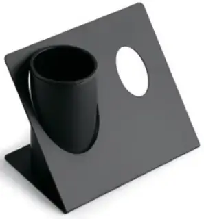 Подставка для электрической зубной щетки и стакана настольная 16*10*12h матовый черный