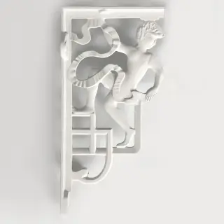 Крепление декоративное для высокого бачка (2 шт.), 12*h25.5, цвет - белый