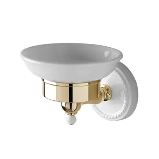 Мыльница Devon&Devon Dorothy DOR401OT золото/белый