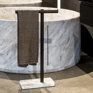 Держатель для полотенец Agape Dot Line ADTL0462NZ Nero/Bianco di Carrara