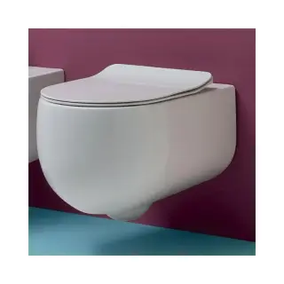 Cиденье с крышкой для компакта, с микролифтом, белый