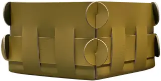 Корзинка многофункциональная 13*13*h8 горчичный-40