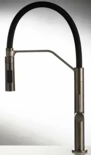 Смеситель для кухни Carlo Frattini Flexi F7047/1NS черный матовый